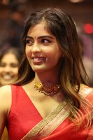 Amritha Aiyer Red Saree Photos